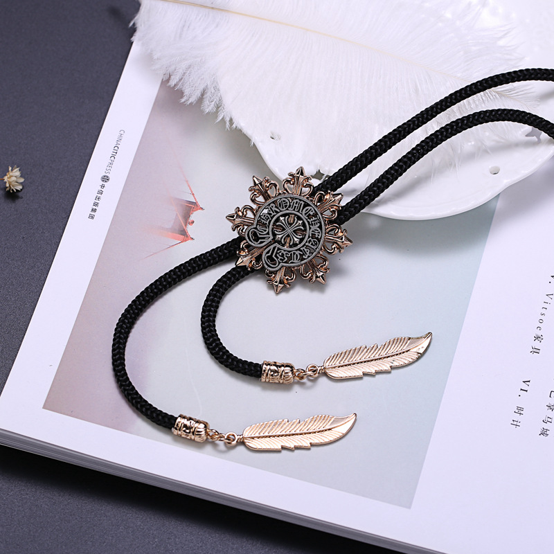 Retro Denim joya Polo corbata de exportación comercio exterior de Europa y América camisa de cuello nudo cuerda BOLOTIE fábrica al por mayor