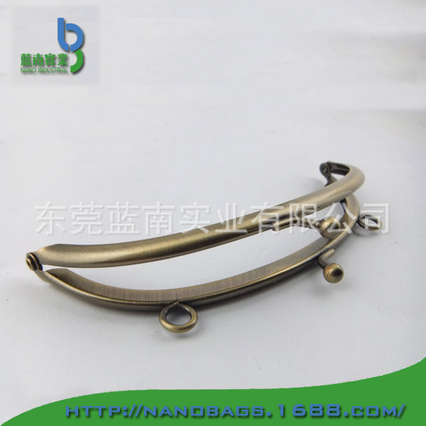 蓝南厂家供应拱形卜坑铰，2分珠双圈箱包五金铰 ，扫古色五金扣