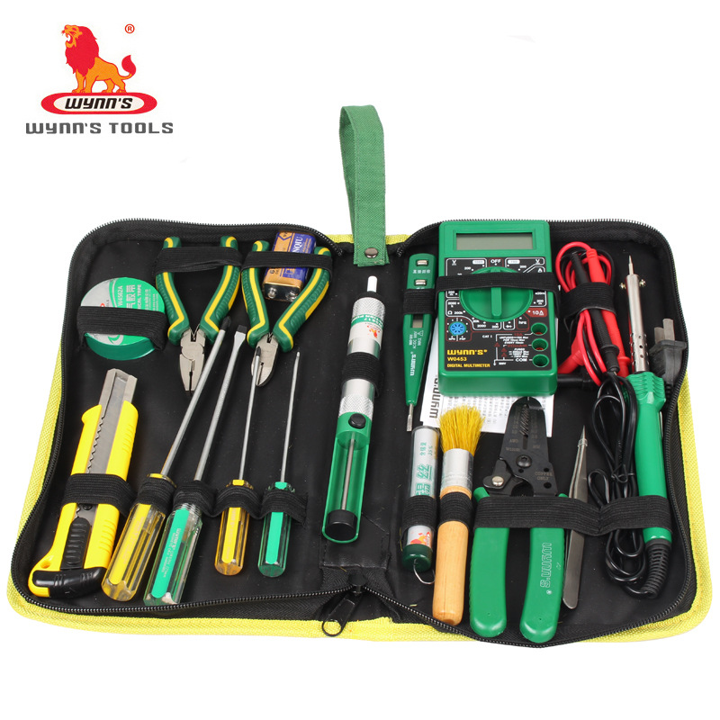 供应威力狮网络维修工具包组套电讯电子组合套装17件套