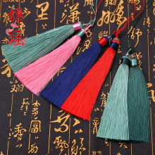 双流苏双拼色垂直涤纶饰品配件书签吊穗汽车挂件diy中国结小穗子