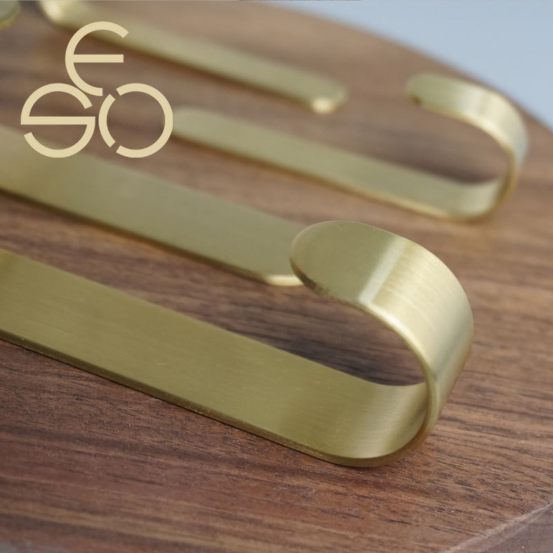 [Productos calientes transfronterizos] ropa de latón gancho de ropa de baño gancho de cocina cepillado gancho de fábrica al por mayor gancho de cobre