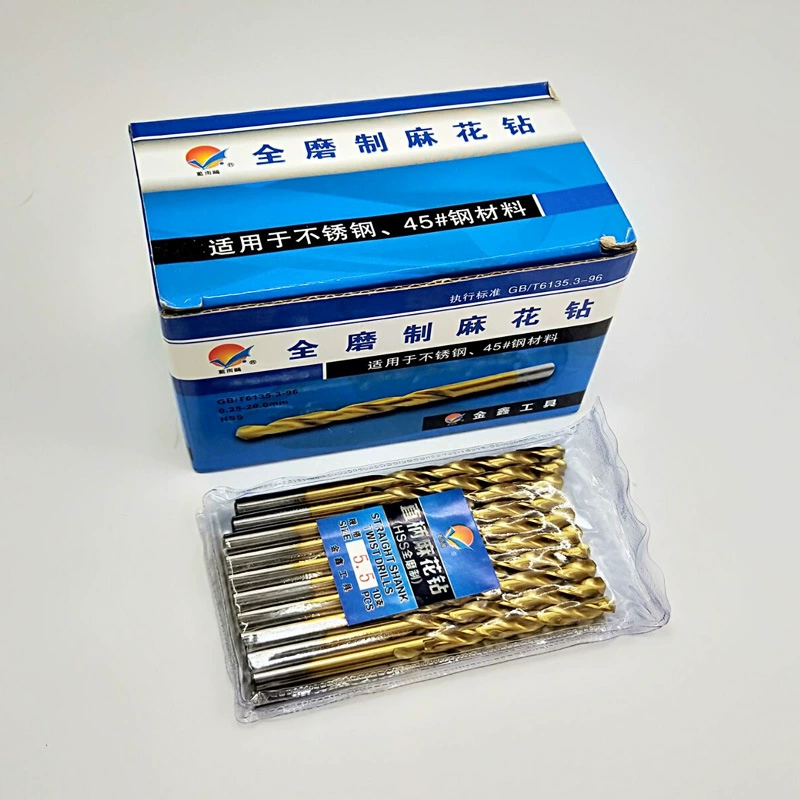 Jinxin с титановым покрытием, спиральное сверло с прямым хвостовиком, полное шлифование Ф 0,5 1,0 2,2 2,8 3,1 3,2 3,3 3,5