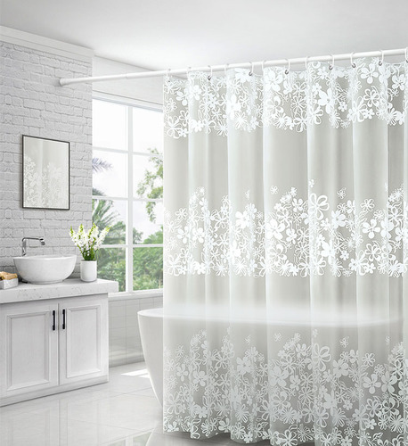 Factory Direct Europe-style Waterproof and Mold-Resistant Thick Shower Curtain PEVA Bathroom Curtain Bathroom Waterproof Curtain