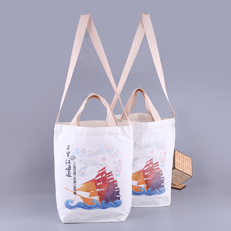 单肩手提帆布包服装收纳袋学生文艺大包帆布袋可印logo