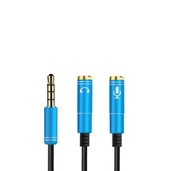 3.5mm headphone cable laptop headset microphone combo adapter karaoke live audio extension cord