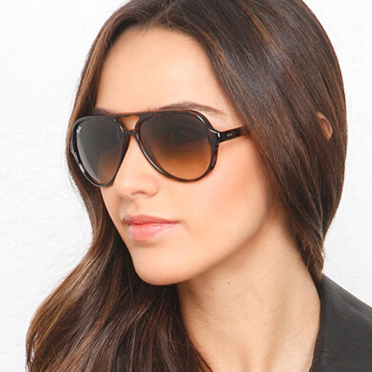 Large frame aviator sunglasses 4125 European and American retro double beam sunglasses cross-border Fashion men's and women's sunglasses