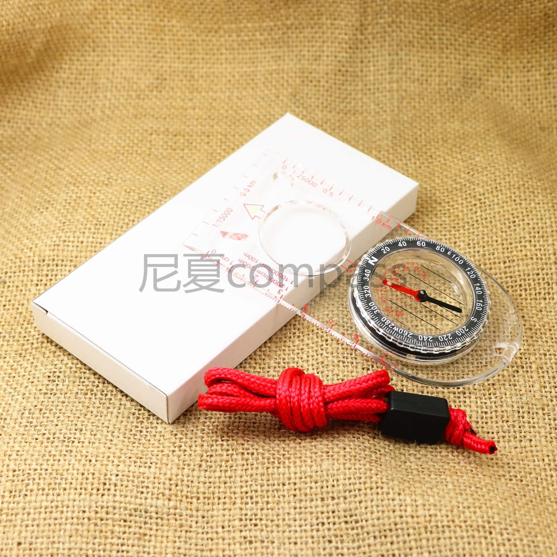 Amazon Venta caliente al aire libre mapa escala brújula Norte puntero SD482 con lupa multifuncional regalo