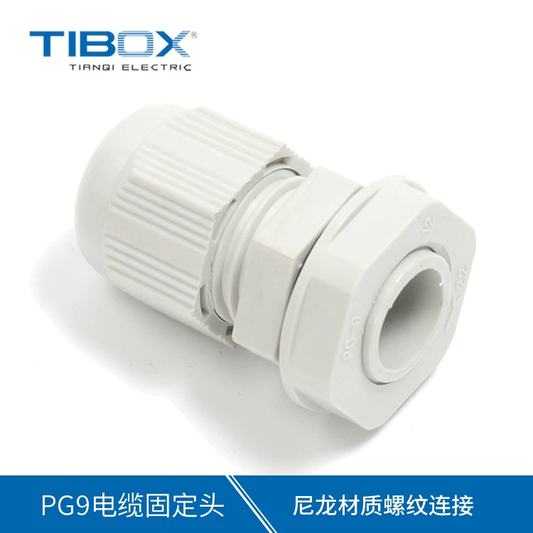 Тип glandle PG9 СТРАНИЦЫ разъема кабеля TIBOX водоустойчивый распределительной коробки неподвижной головки сырья PA нейлона пластичное