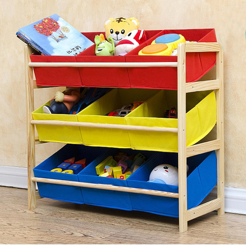 Solid Wood Children's Toy Rack Toy Storage Rack Toy Organization Rack Toy Display Rack Toy Storage Box Toy Cabinet