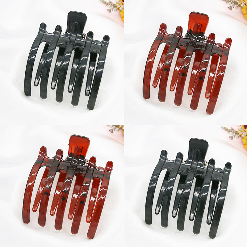 新款黑色横夹女式塑料大号式鸭嘴夹简约盘发洗澡二元饰品发饰批发