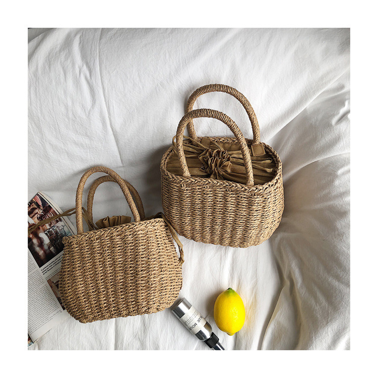 Hand-Woven Tote Bag for Women, Suitable for Vacation and Beach, Straw Woven Handbag, Cross-Border Bestseller