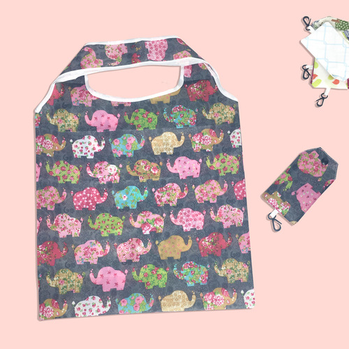 Shopping bag printed polyester storage bag Creative foldable shopping bag Direct factory supply