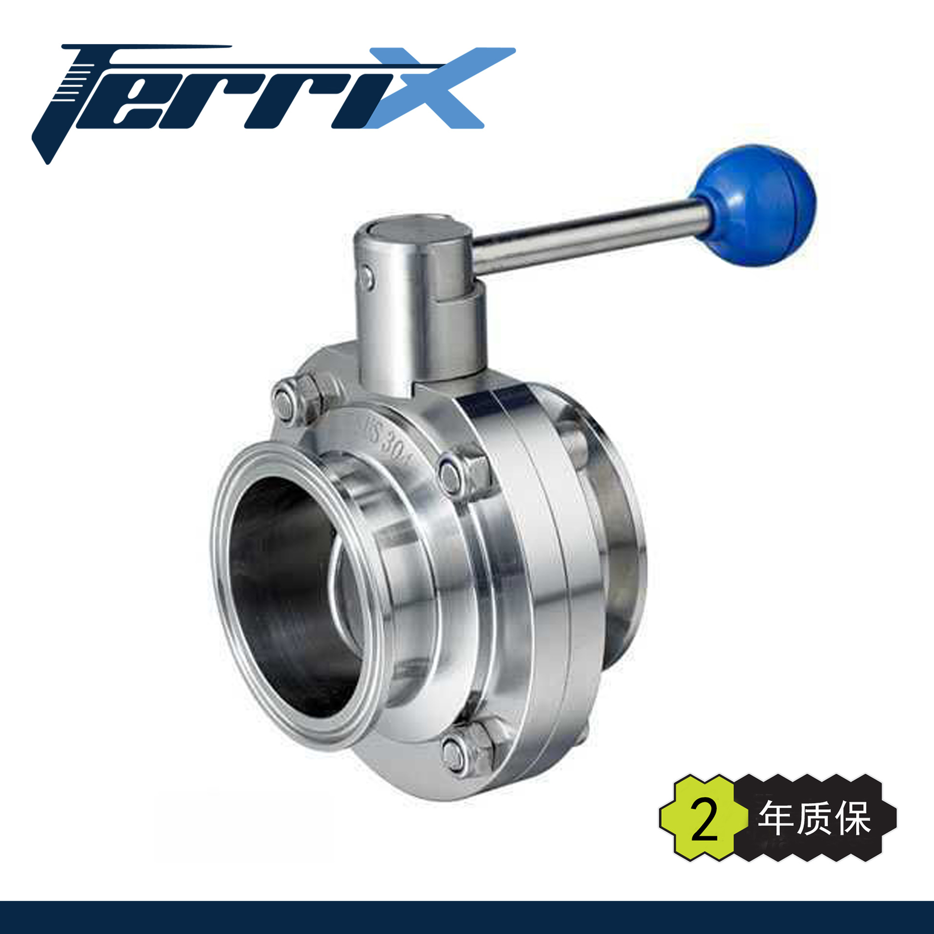 手动现货批发卫生级304不锈钢卡箍式快装蝶阀厂家直销