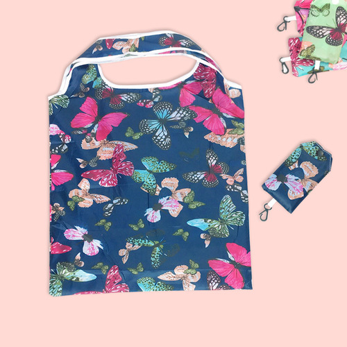 Shopping bag printed polyester storage bag Creative foldable shopping bag Direct factory supply