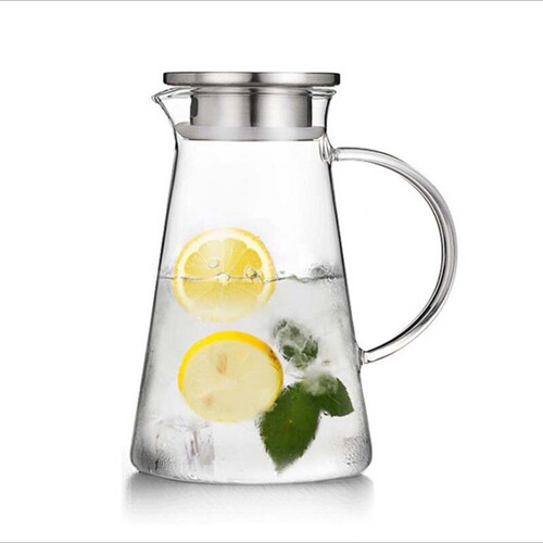 Wholesale heat-resistant glass cold kettle, household thickened cold kettle, large capacity, transparent filter kettle, simple