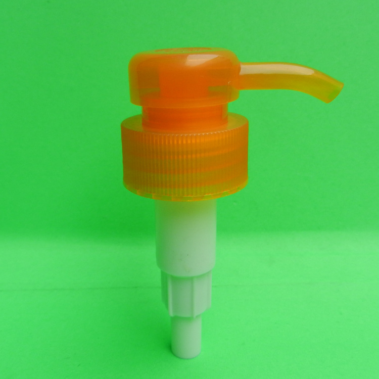 供应30MM柠檬洗洁精塑料泵头果蔬洗洁精乳液泵33/410平顶圆头压泵