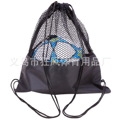 肩背款足球网兜室外篮球收纳双肩包户外排球运动双肩背包装一个球|ru