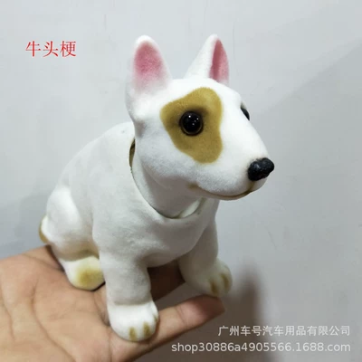 Car ornaments – Shaking Head Dog Car Ornament, Realistic - bull-terrier