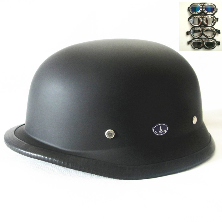 정품 독일 강철 헬멧 오토바이 레트로 헬멧 할리 헬멧 야외 승마 반 헬멧 안경