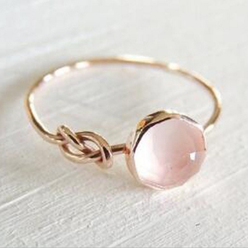 wish New Jewelry European and American Gem Pink Diamond Ladies Engagement Ring Cross-border Exclusive