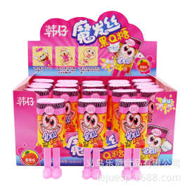 韩仔魔发丝果Q糖可爱头发丝儿童零食糖果批发冰淇淋玩具糖