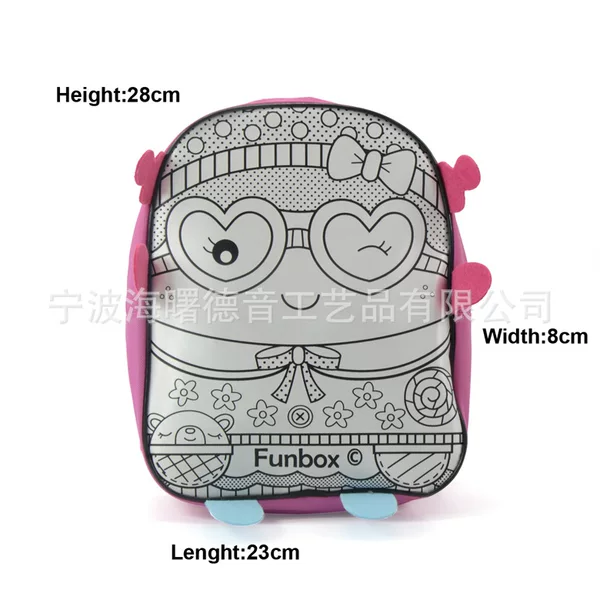 Kindergarten Coloring Book Bags DIY Painting Bags Children's Animal Pattern Customization Wholesale