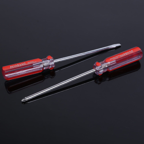 Wholesale multi-specification crystal handle screwdrivers, cross-shaped flat screwdrivers, plum blossom flat mouth household mini screwdrivers