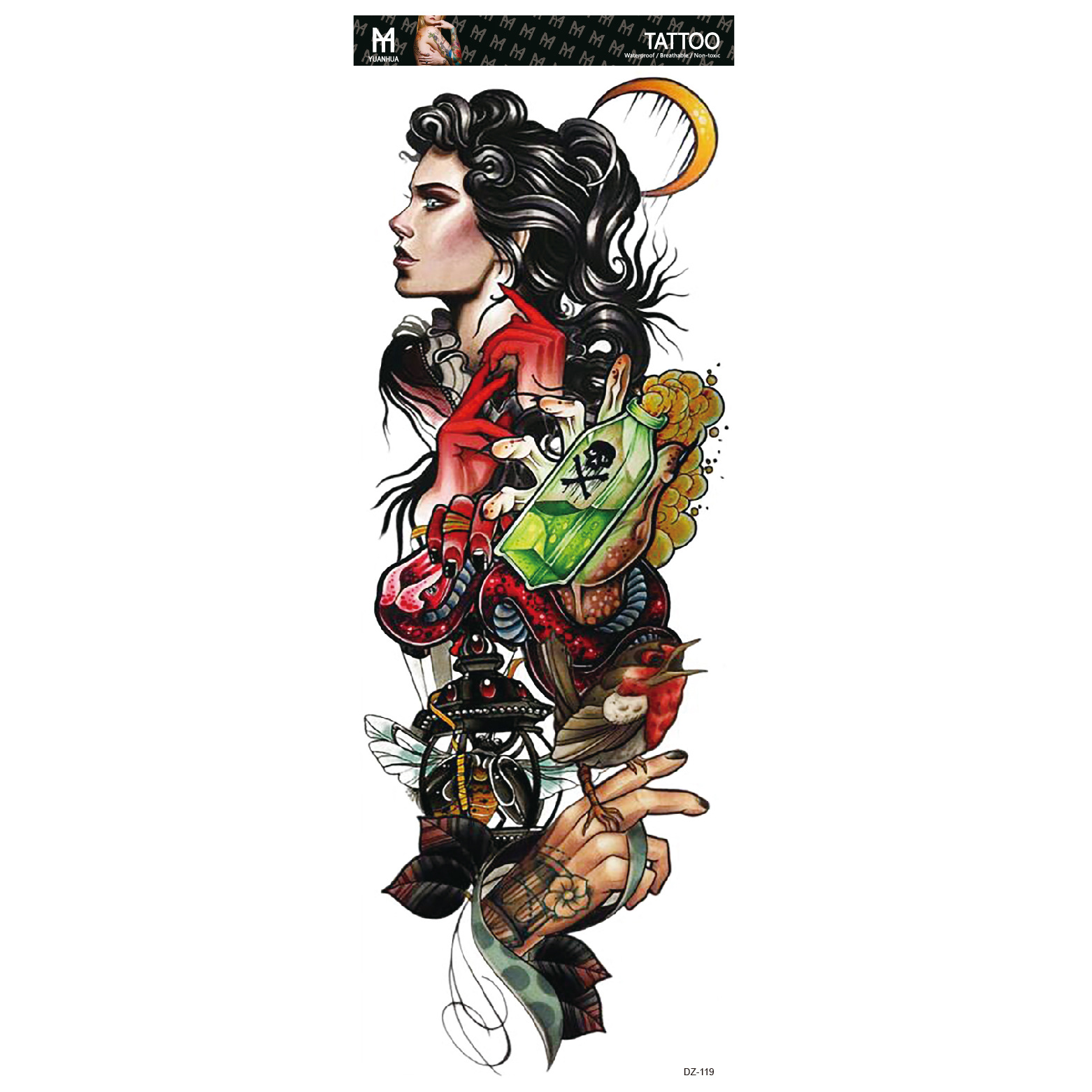 Pegatinas de tatuaje directo de fábrica gran cantidad Congyu impermeable imagen grande brazo completo tatuaje pegatinas Amazon tatuaje