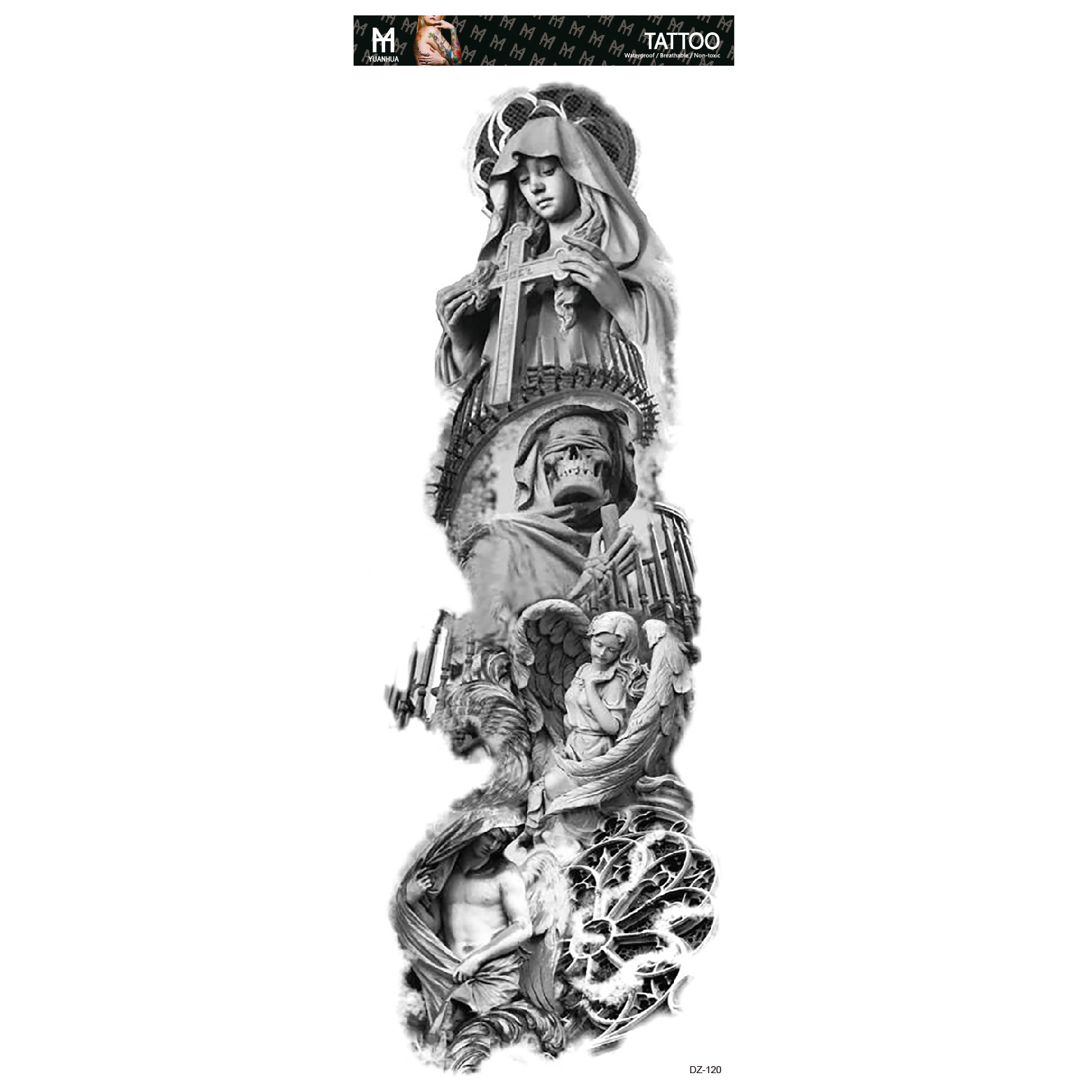 Pegatinas de tatuaje directo de fábrica gran cantidad Congyu impermeable imagen grande brazo completo tatuaje pegatinas Amazon tatuaje