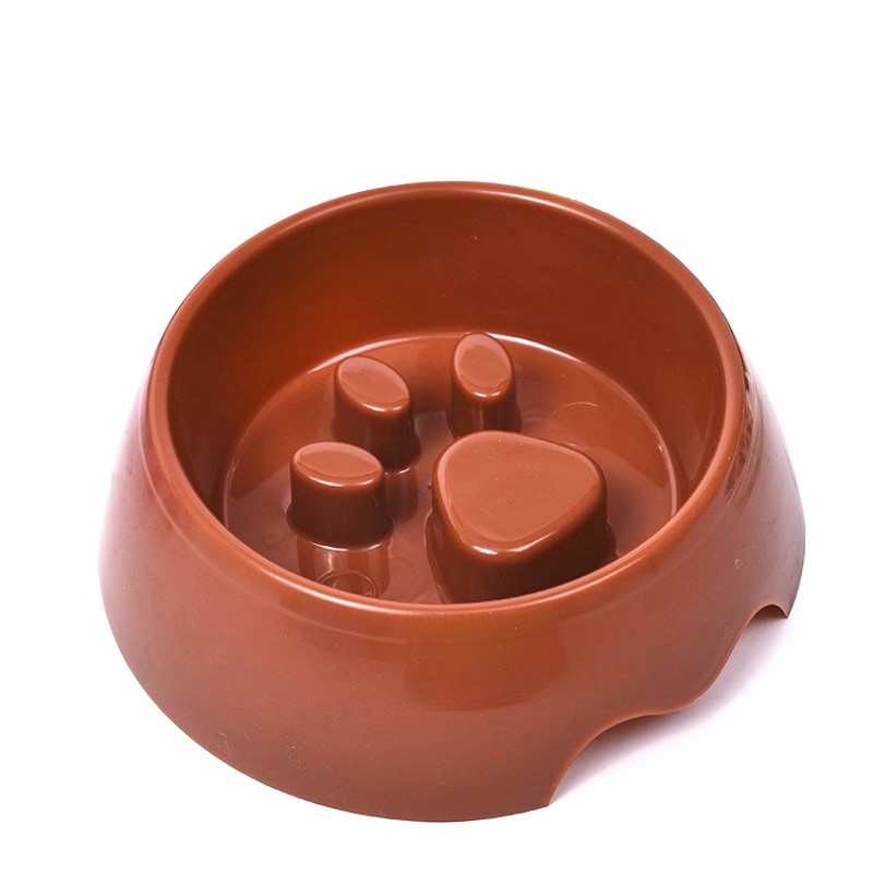 Nuevo Slow Food Pet Bowl Slow Food Bowl CONJUNTO DE ALIMENTOS PARA PERROS huellas de personalidad cachorro anti-choke Stop Food Bowl suministro directo de fábrica