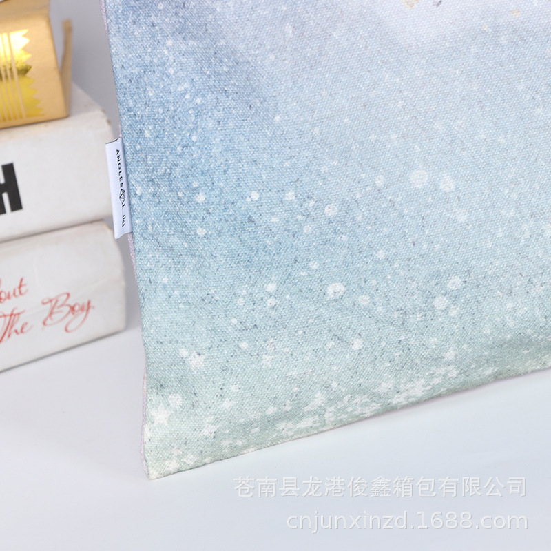 Verano estilo coreano fresco estudiante bolsa de lona portátil de gran capacidad bolsa de compras a todo color impresión bolsa de algodón al por mayor