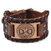 Bracelet, metal jewelry, suitable for import, Amazon, genuine leather, punk style