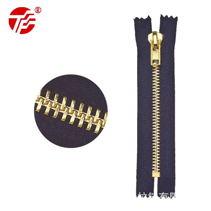 5号金色拉链新款拉头闭尾拉链可定口袋拉链源头厂家现货批发