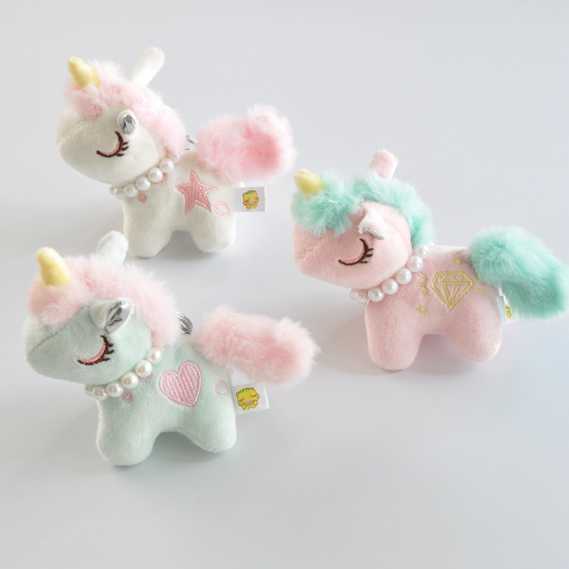 ins doll origin supply pink young girl heart Pearl unicorn plush toy key chain pendant wholesale ins doll origin supply pink young girl heart Pearl unicorn plush toy key chain pendant wholesale