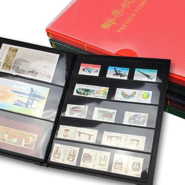 明泰PCCB大型邮票册集邮册保护册空册 1235行混合黑底邮票收藏册