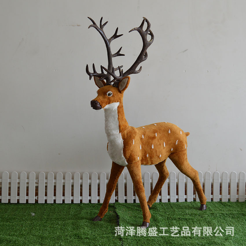 Simulación de Navidad modelo de alce decoración simulación animal de peluche ELK Sika ciervos de Navidad centro comercial decoración del hogar image 3