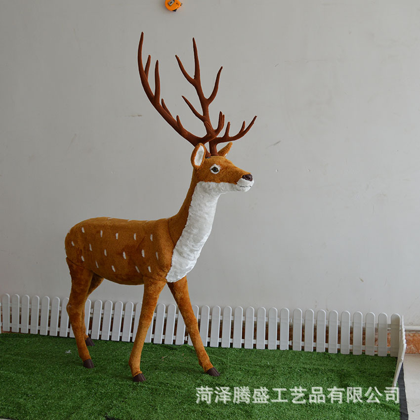 Simulación de Navidad modelo de alce decoración simulación animal de peluche ELK Sika ciervos de Navidad centro comercial decoración del hogar image 11