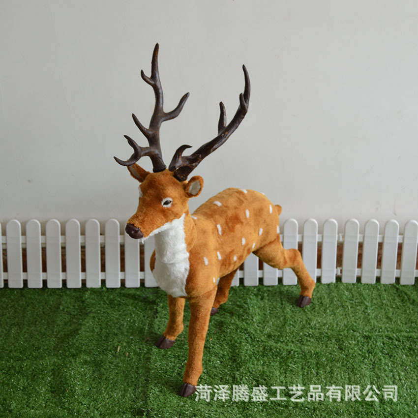 Simulación de Navidad modelo de alce decoración simulación animal de peluche ELK Sika ciervos de Navidad centro comercial decoración del hogar image 14
