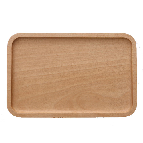 Japanese-style wooden handled tray elm wood pastry tray walnut wood small tea tray wooden fruit bowl dessert plate