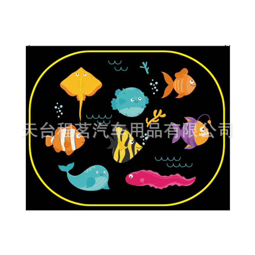 Parasol de coche de dibujos animados 44*35 malla película electrostática Universal ventana sombrilla parasol