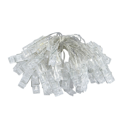 Manufacturer LED Clip Light String Photo Wall Decoration Light Holiday Party Arrangement Battery String Light USB Type Remote Control