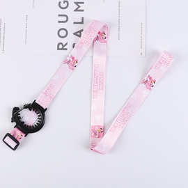 新款水瓶挂绳批发销售 热转印工艺 可来图做水壶扣挂绳卡通动漫