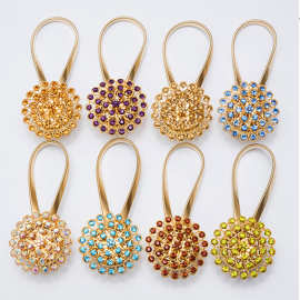 跨境金属窗帘磁铁固定扣窗帘绑带窗帘弹簧绳扣配件窗帘磁扣A305