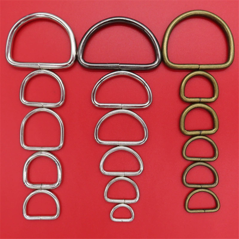 Производители поставляют металлическое D-образное кольцо с пряжкой D-образное кольцо на складе, Оптовая полукруглая пряжка, железное кольцо, D-образная пряжка, аксессуары для багажа, аппаратная Пряжка D-типа