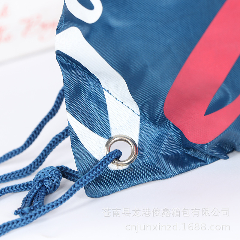 Bolsa de almacenamiento de juguetes de dibujos animados al por mayor estudiante publicidad mochila bolsa de poliéster película cordón bolsa de cordón logotipo impreso