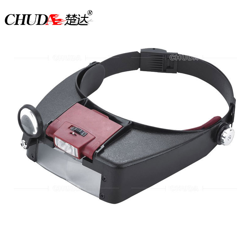 Chuda head-mounted magnifying glass with light LED repair clock eyebrow tattoo show grafting eyebrow wig 81007-A Chuda head-mounted magnifying glass with light LED repair clock eyebrow tattoo show grafting eyebrow wig 81007-A