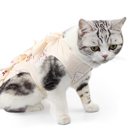 Pet Post-Operative Recovery Bandage for Mother Cats, Neutering Suit for Kittens, Weaning Clothes for Cats, Breathable Physiological Suit, Anti-Licking and Anti-Biting