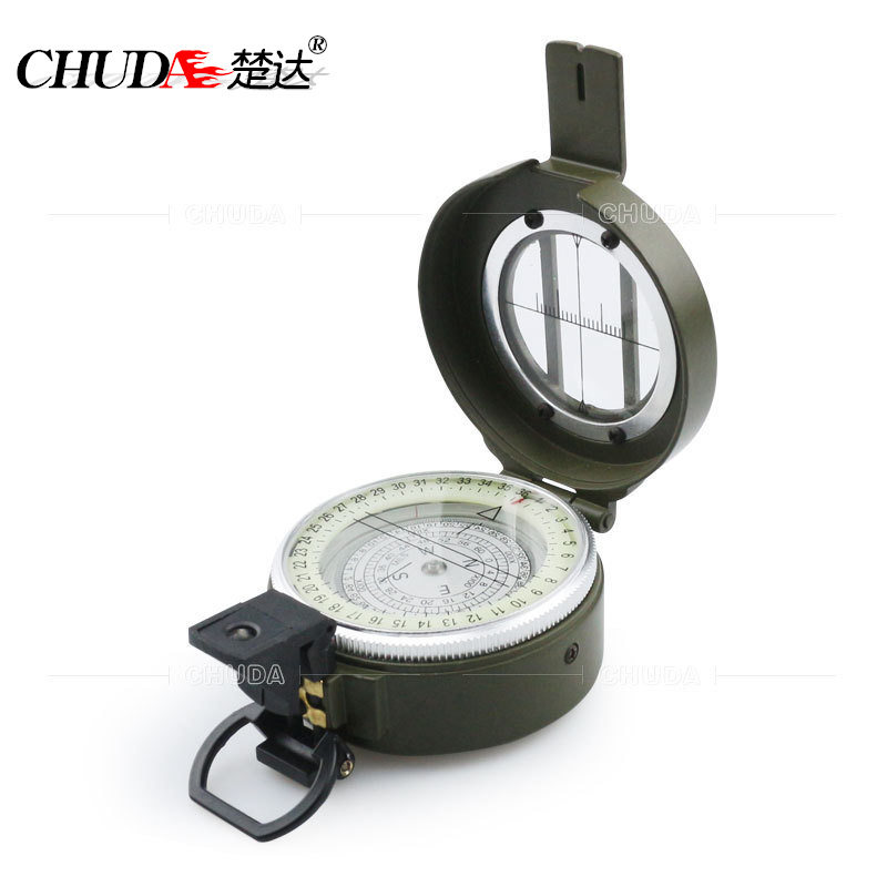 楚达登山扣指南针金属材质便携式夜光指北针户外野营加厚布包装备