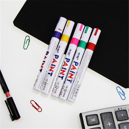 Zhongbai paint pen SP110 thick 3.0mm marker pen non-fading waterproof industrial white touch-up car black gold
