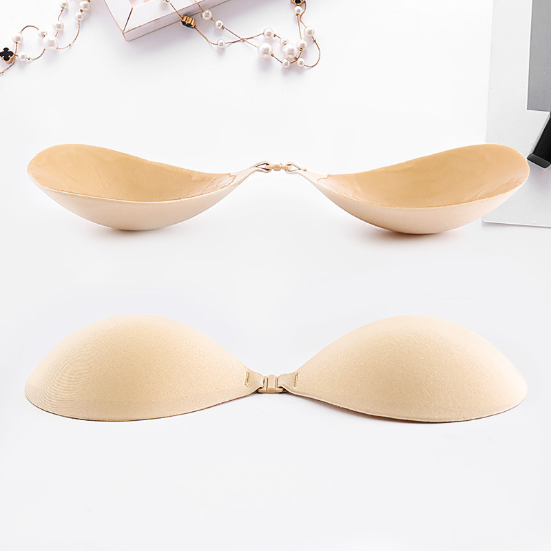 Fabric Silicone Bra, One-Piece Breast Patch, Sexy Pure Desire Invisible Intimates, Round Cloth Cup, Cloth Silicone Bra